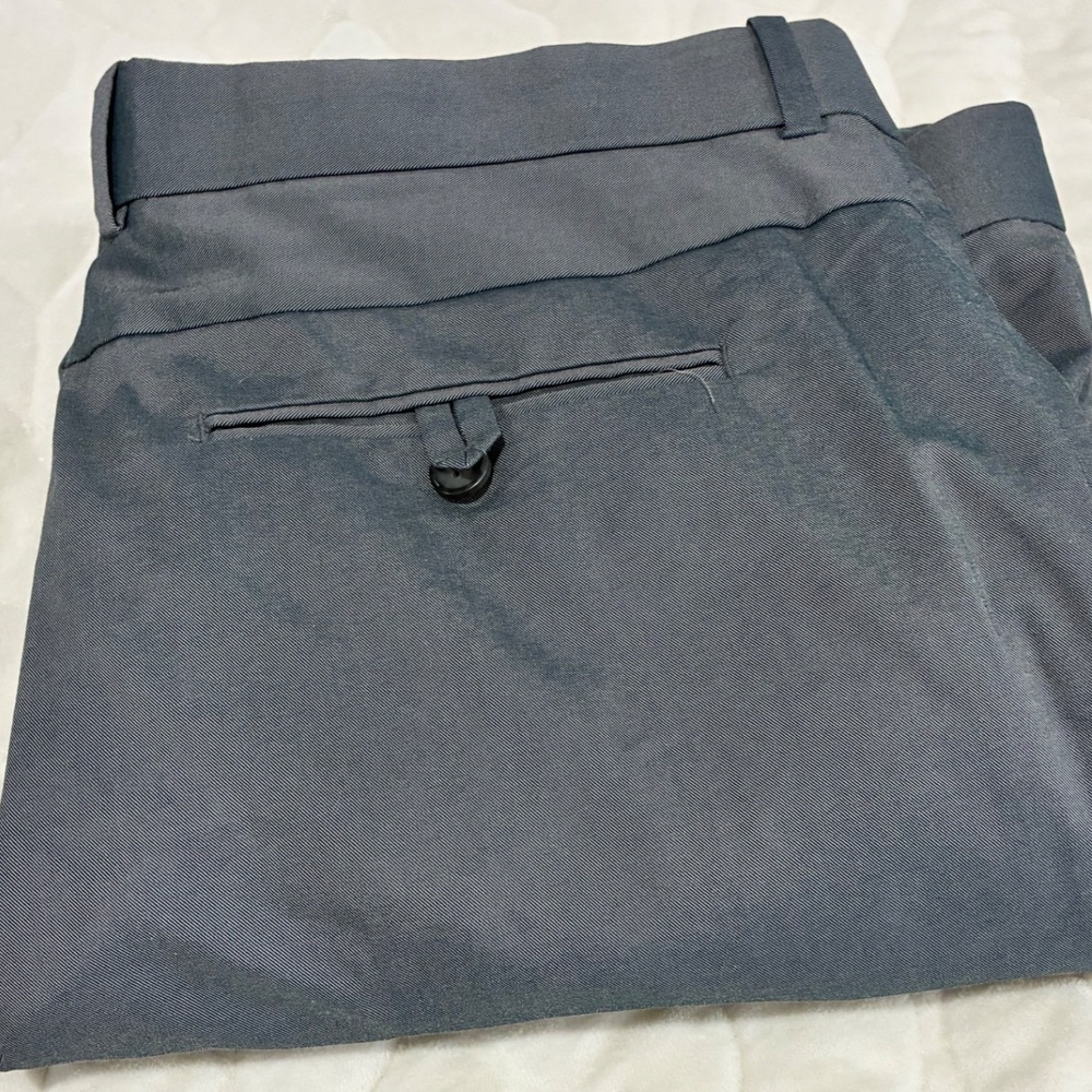 Perry Ellis Slim‎ Fit Flat Front Gray Mens Dress Pants Size 38x32 Office Career